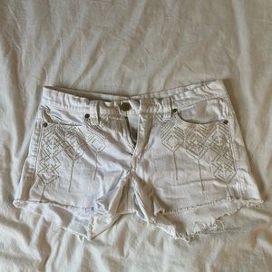 Chelsea and Violet White Jean Shorts